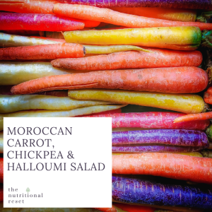 Toronto Holistic Nutritionist Laurie McPhail Moroccan Carrot, Chickpea & Halloumi Salad