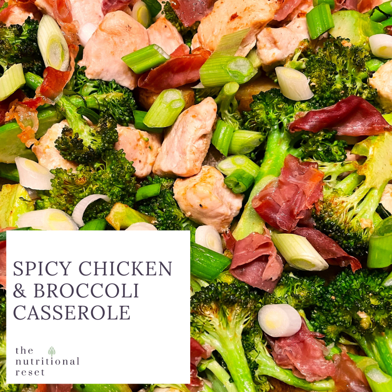 Toronto Holistic Nutritionist Laurie McPhail Spicy Chicken & Broccoli Casserole