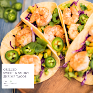 Toronto Holistic Nutritionist Laurie McPhail Grilled Sweet & Smoky Shrimp Tacos