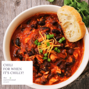 Toronto Holistic Nutritionist Laurie McPhail Chili for when it's chilly!